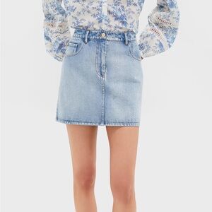 Tuckernuck Light Blue Denim Mini Skirt